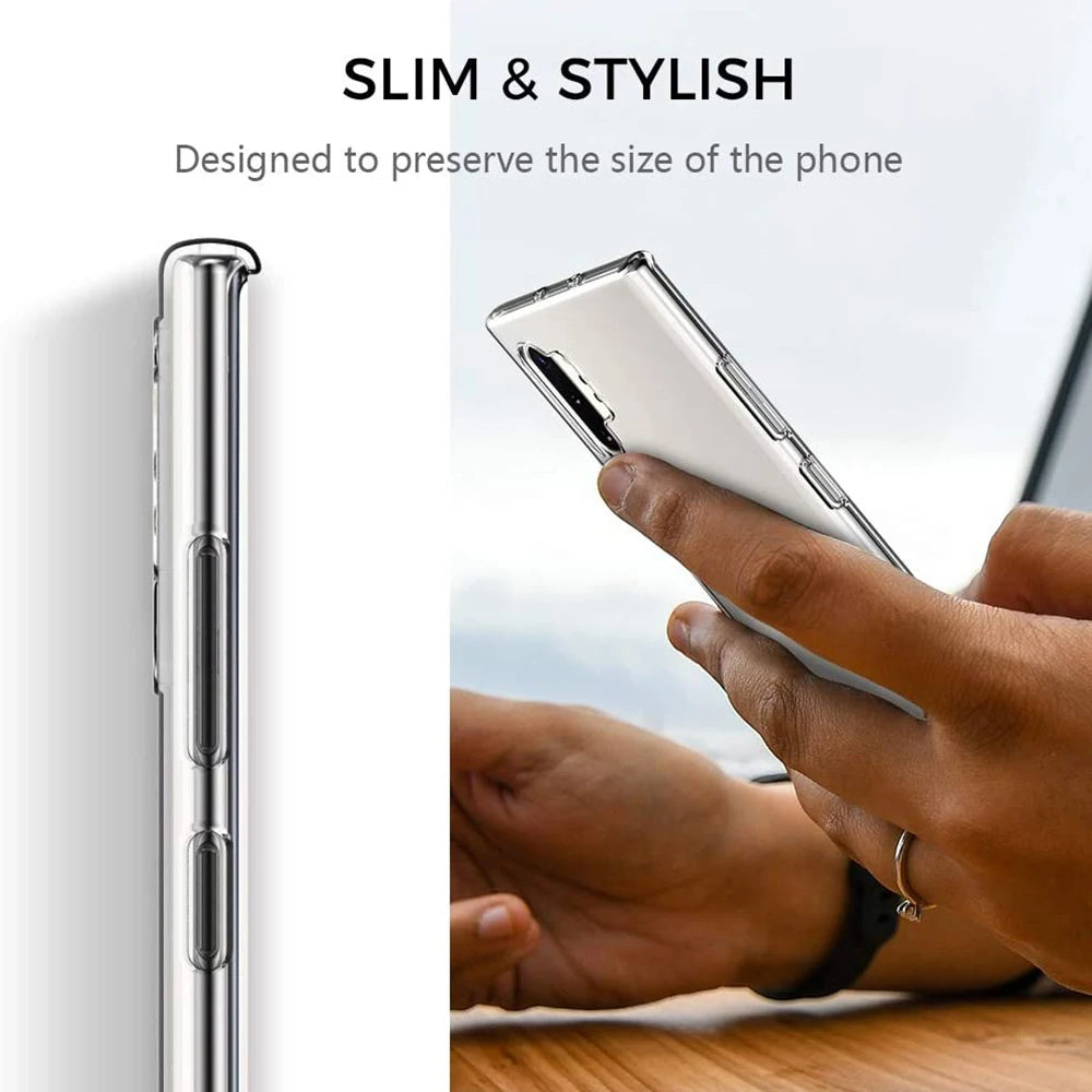 PureGuardCases Ultra-Thin Clear TPU Case for Samsung Galaxy Note 10