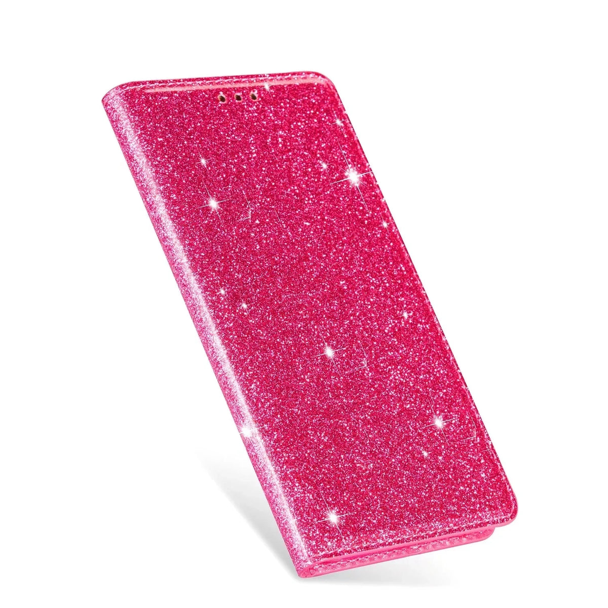 Glitter Wallet Case iPhone 18 Pro/Max, Rose Red