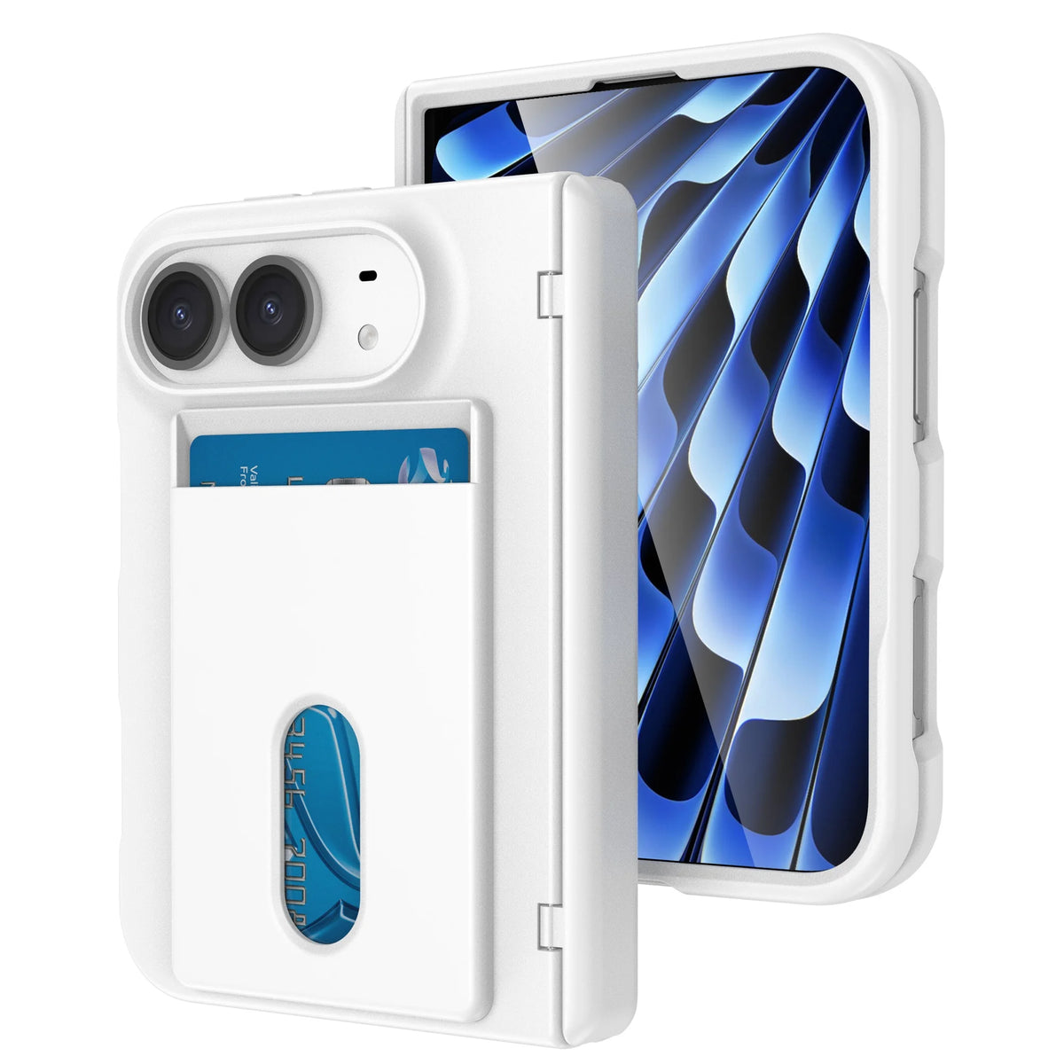 Card Slot Hinge Case for iPhone Duo, Skin-Feel Frosted - Product View 9