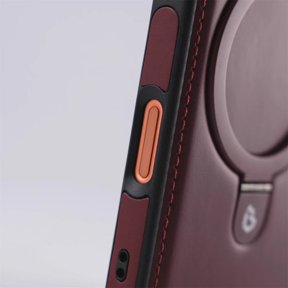 360° Magnetic Ring Stand Leather Shockproof Case for iPhone 12-18 - Product View 11