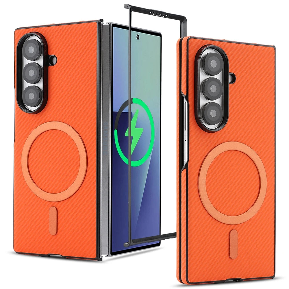 PureGuardCases Carbon Fiber Magnetic Case for Samsung Galaxy Z Fold
