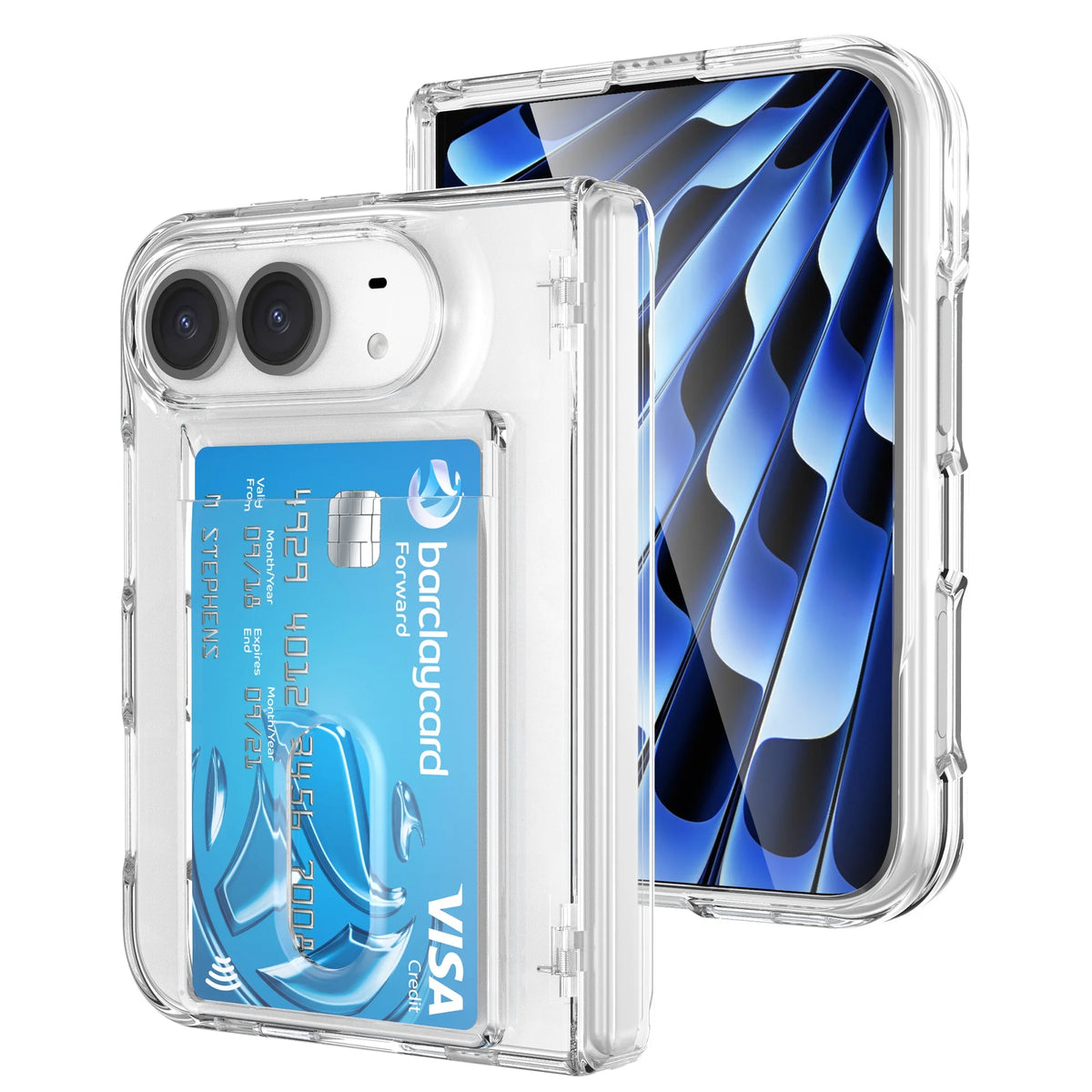 Card Slot Hinge Case for iPhone Duo, Skin-Feel Frosted - Product View 7
