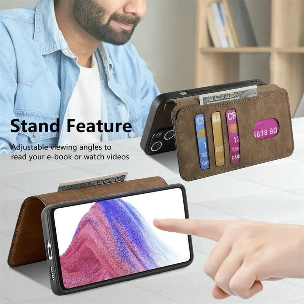 2-in-1 Detachable RFID Magnetic Leather Wallet Case for Google Pixel - Product View 11