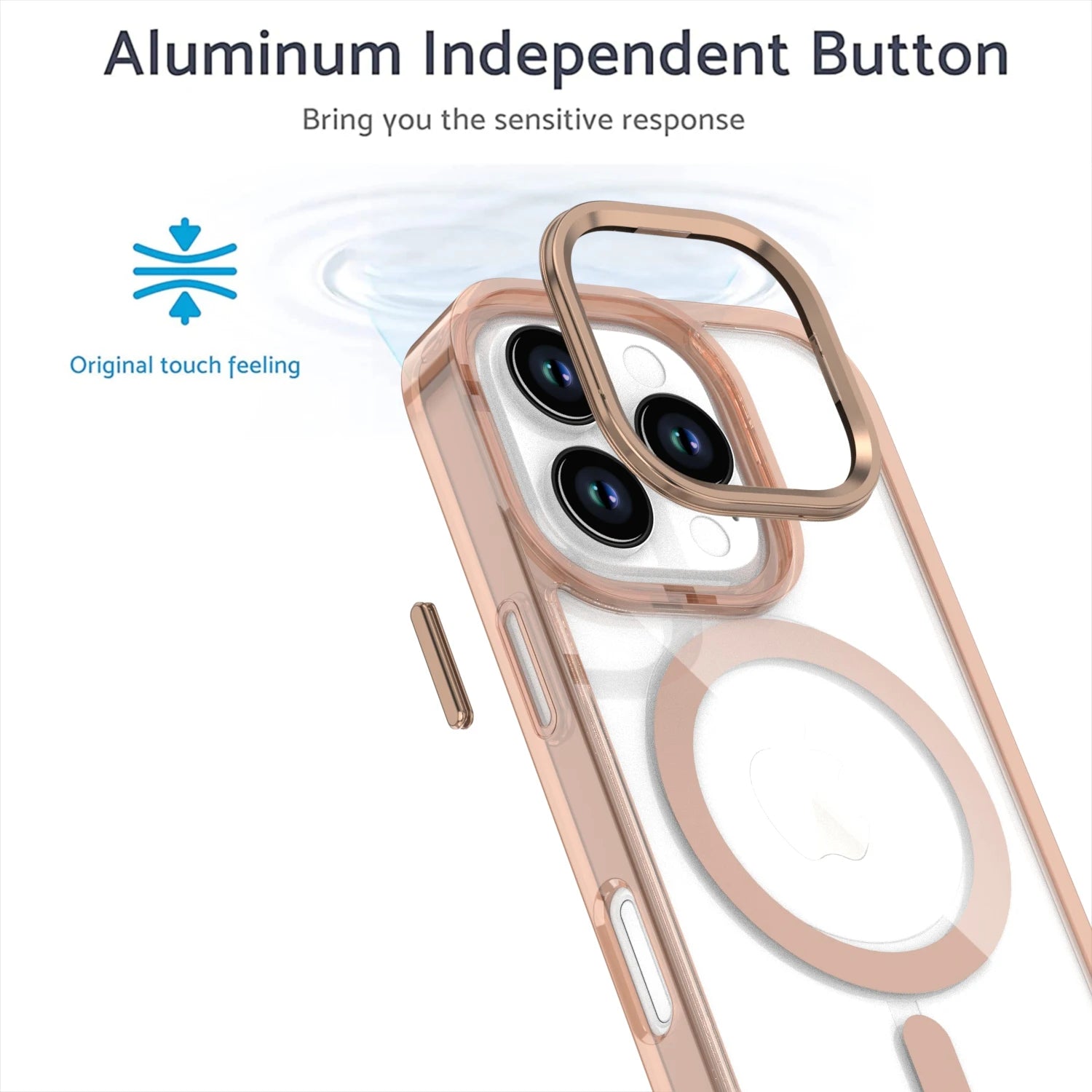 PureGuardCases Clear Metal Lens iPhone Case – MagSafe Shockproof Cover