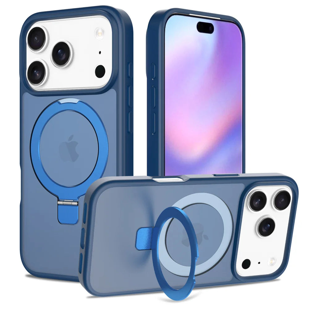 Frosted MagSafe Case iPhone 12-18, Navy Blue