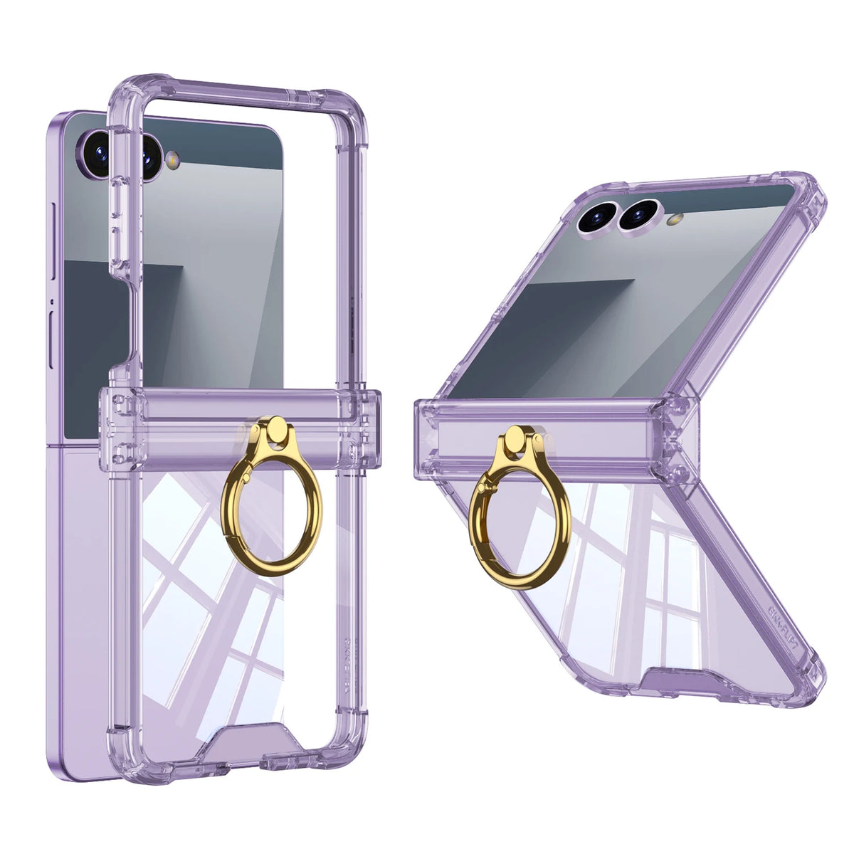 Ring Holder Hinge Clear Case for Samsung Galaxy Z Flip 7-5 - Product View 9