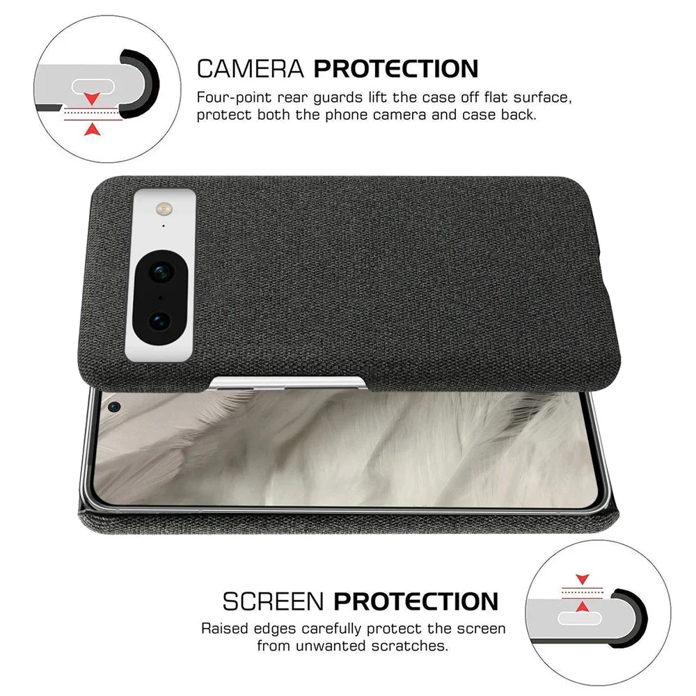 PureGuardCases Luxury Fabric Anti-Slip Case for Google Pixel