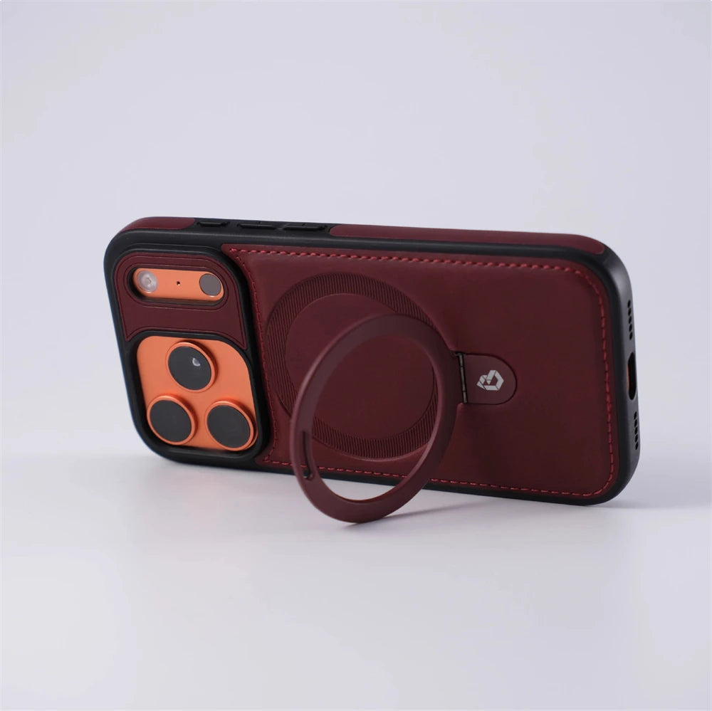 Built-in MagSafe magnetic ring supporting wireless charging and magnetic car mounts on the iPhone case