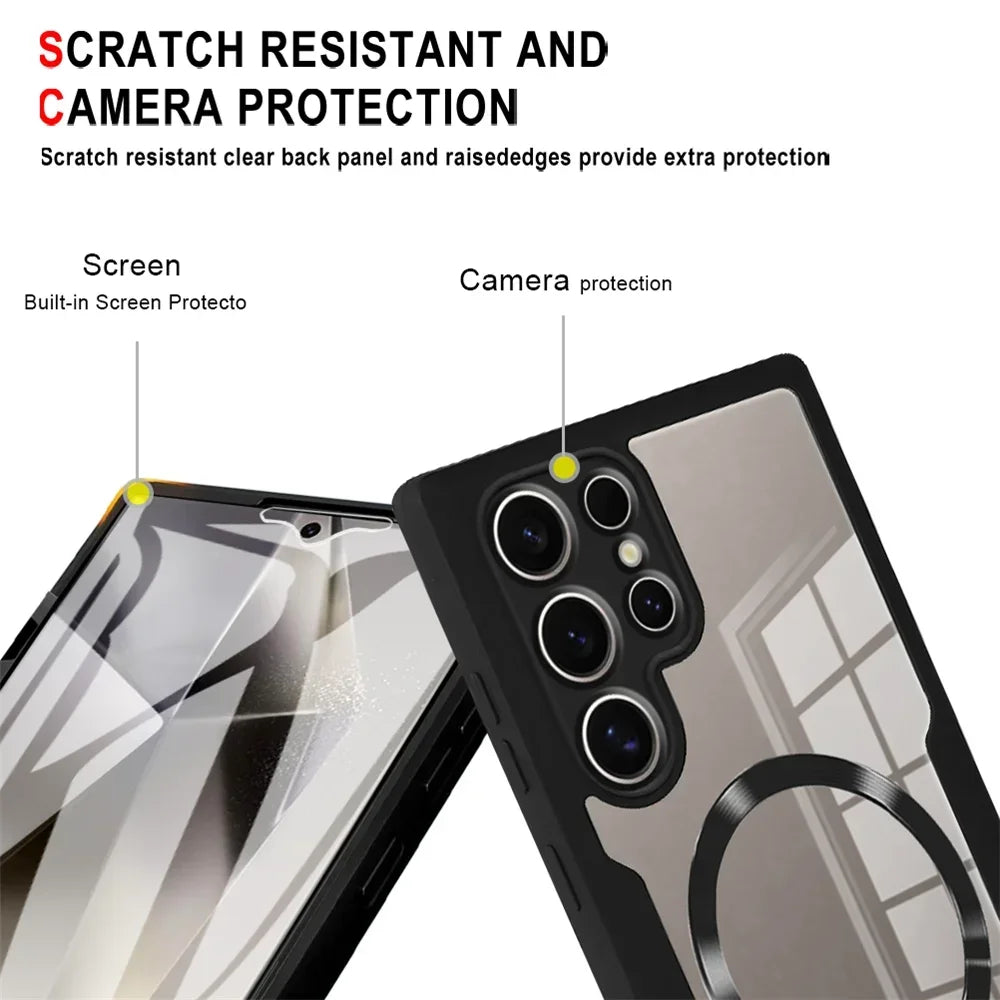 PureGuardCases 360° Full-Body Clear Case for Samsung Galaxy