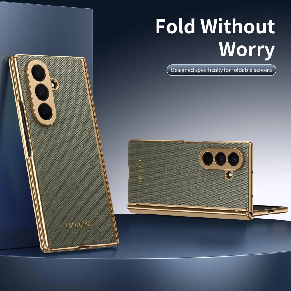 PureGuardCases Luxury Armor Case with Hinge Protection for Samsung Galaxy Z Fold