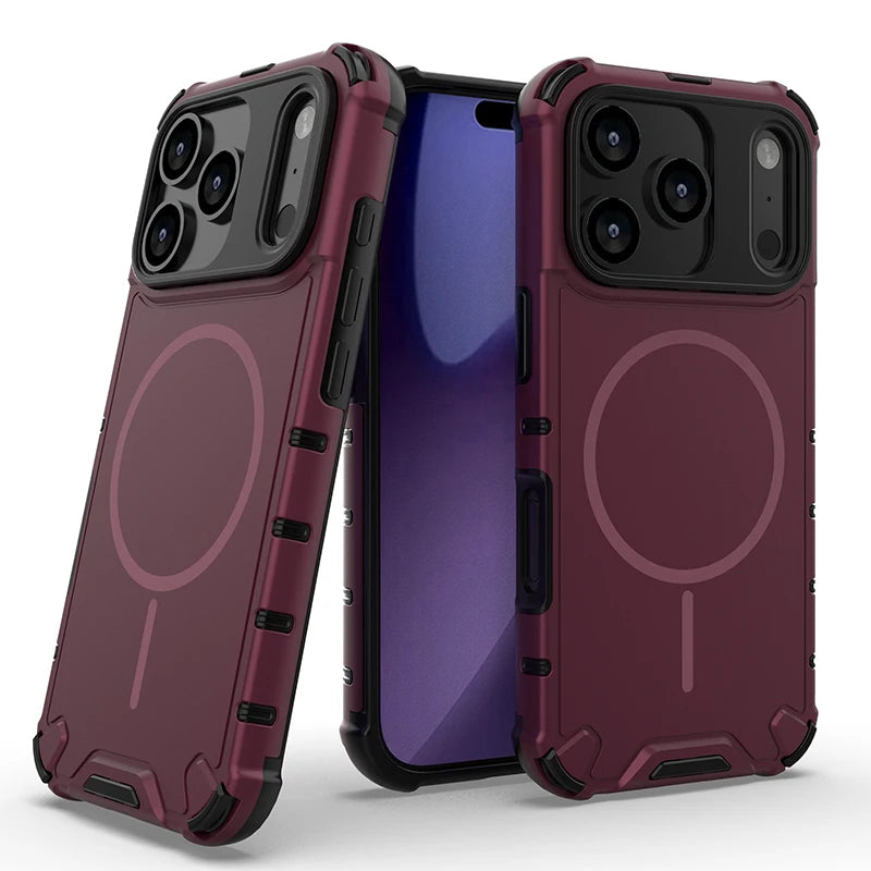 PureGuardCases Airbag Anti-Fall iPhone Case – MagSafe Shockproof Matte Cover