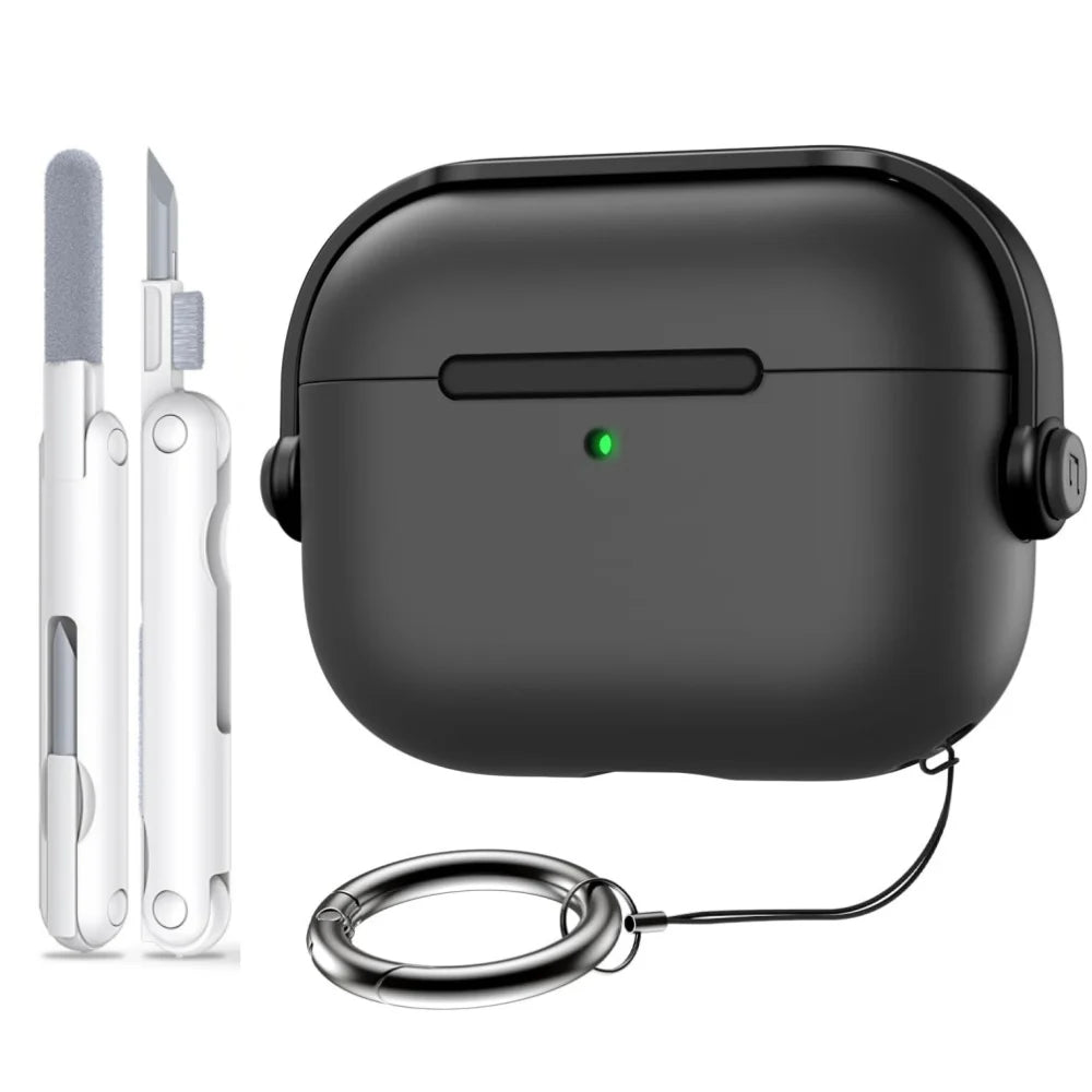 Secure Lock Case AirPods 4 & Pro, Black (Style 2)