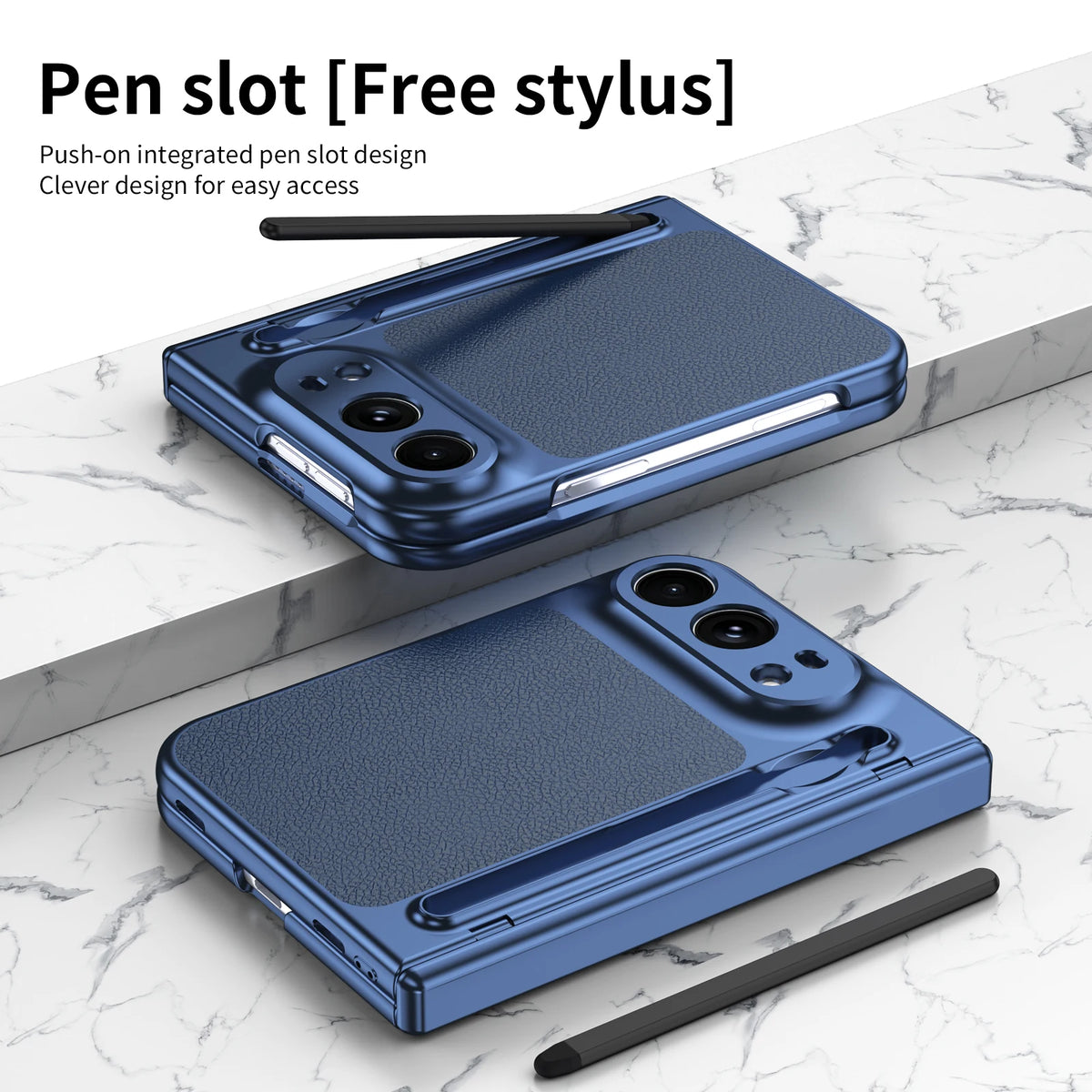 Leather Case with Pen Slot & Stylus for iPhone Duo - Product View 2