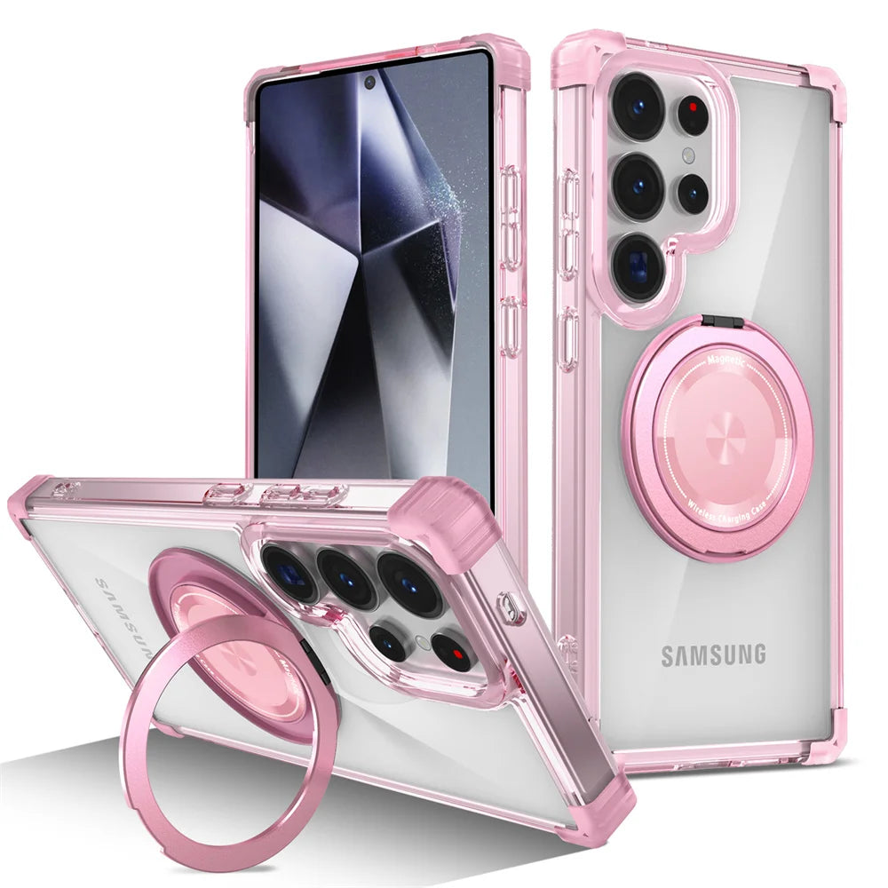 Magnetic Ring Stand Clear Case for Samsung Galaxy S26-S21 - Product View 10