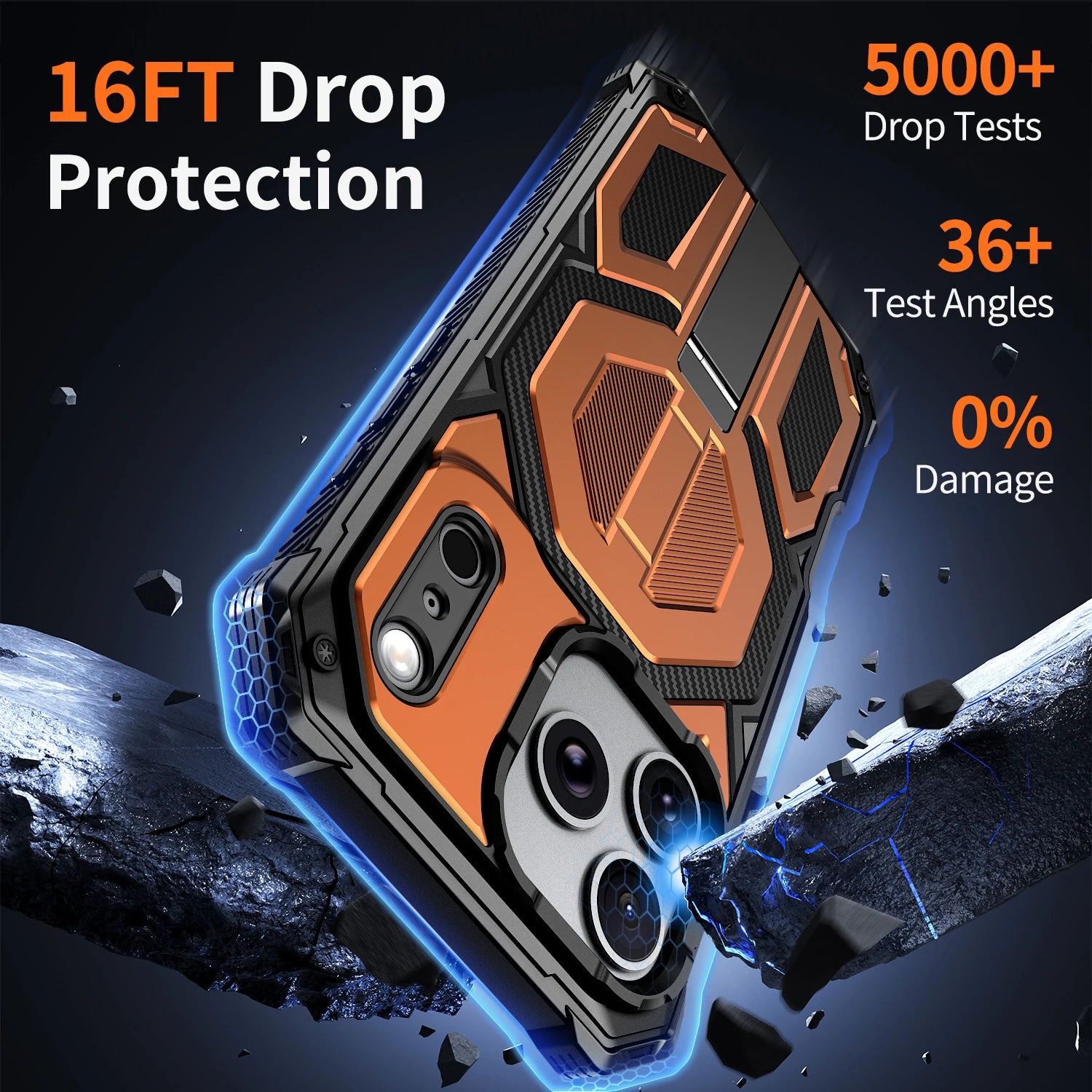 PureGuardCases Metal Stand Armor iPhone Case – MagSafe Shockproof Cover