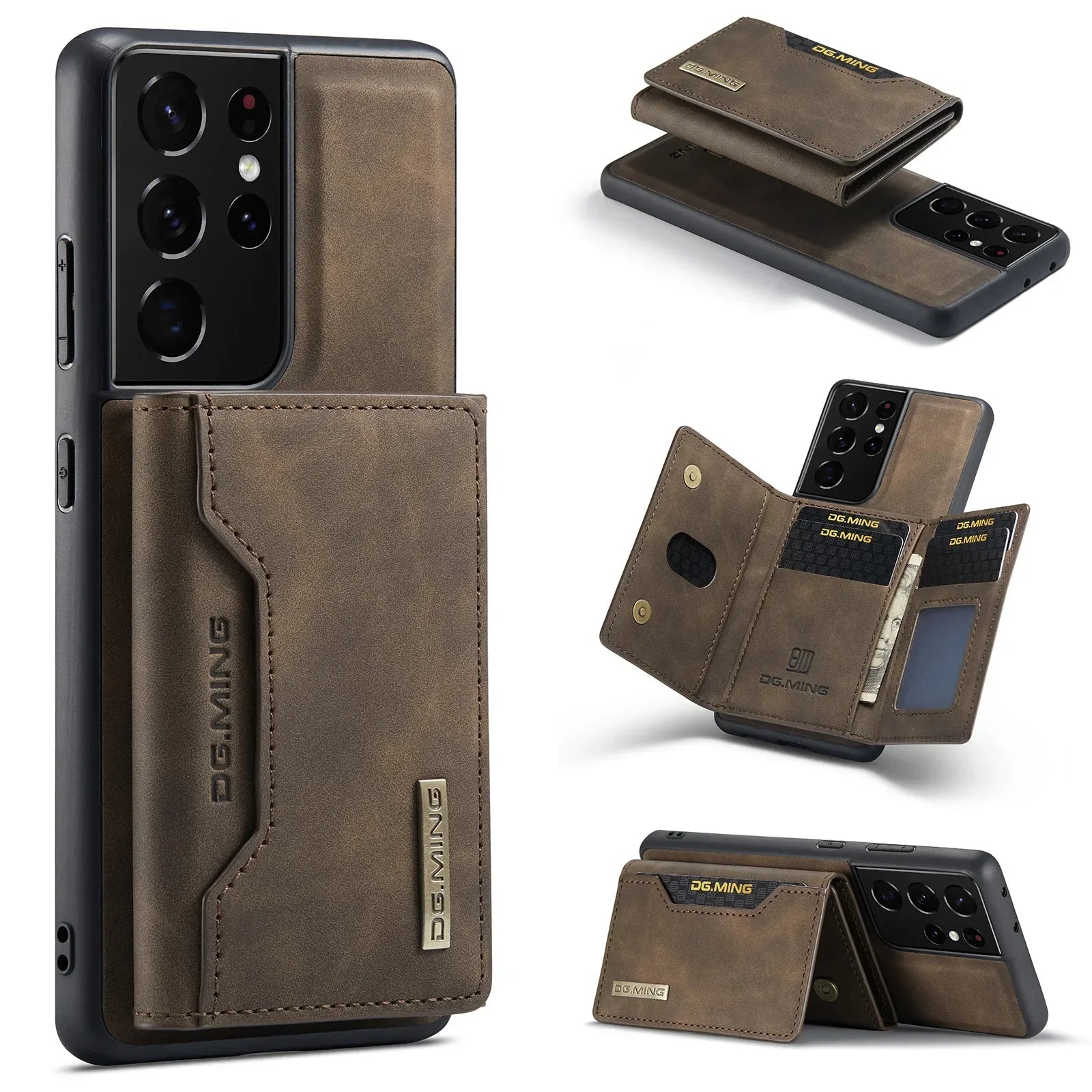 PureGuardCases 2-in-1 Detachable Magnetic Wallet Case for Samsung Galaxy & Z Fold