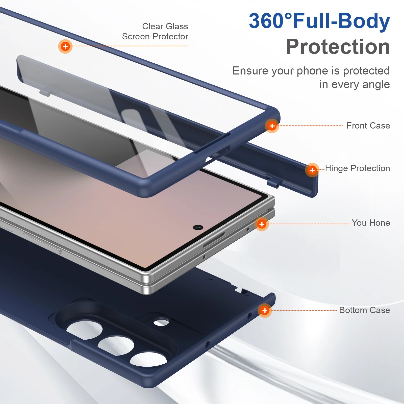 PureGuardCases Magnetic Hinge Protection Case for Samsung Galaxy Z Fold