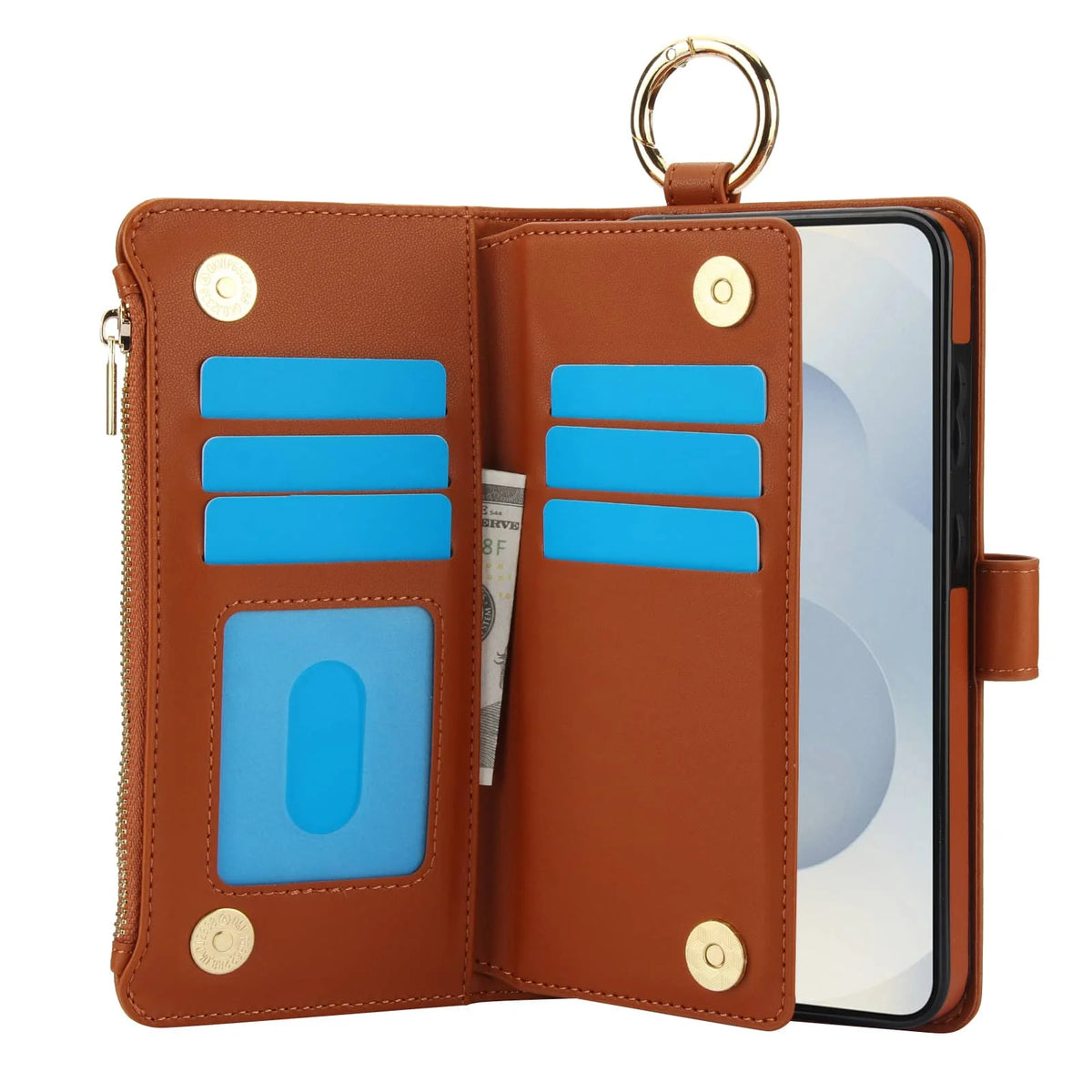 RFID Zipper Case Galaxy S26, Brown