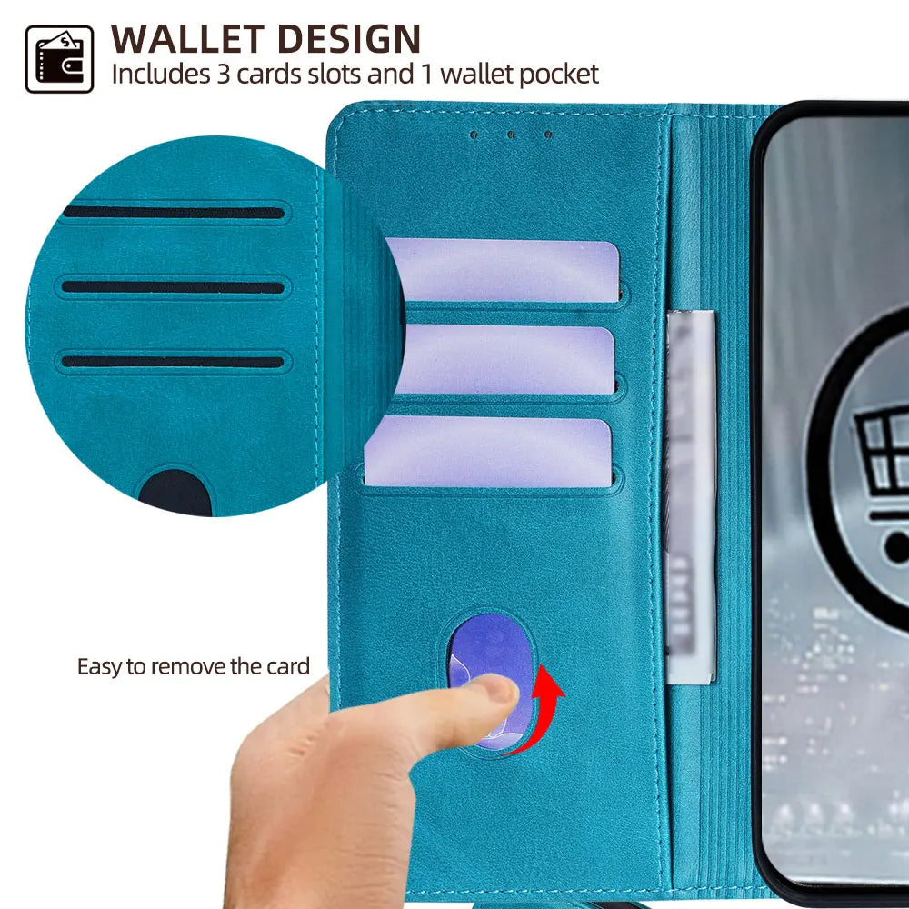 PureGuardCases Business Magnetic Leather Wallet Case for Google Pixel