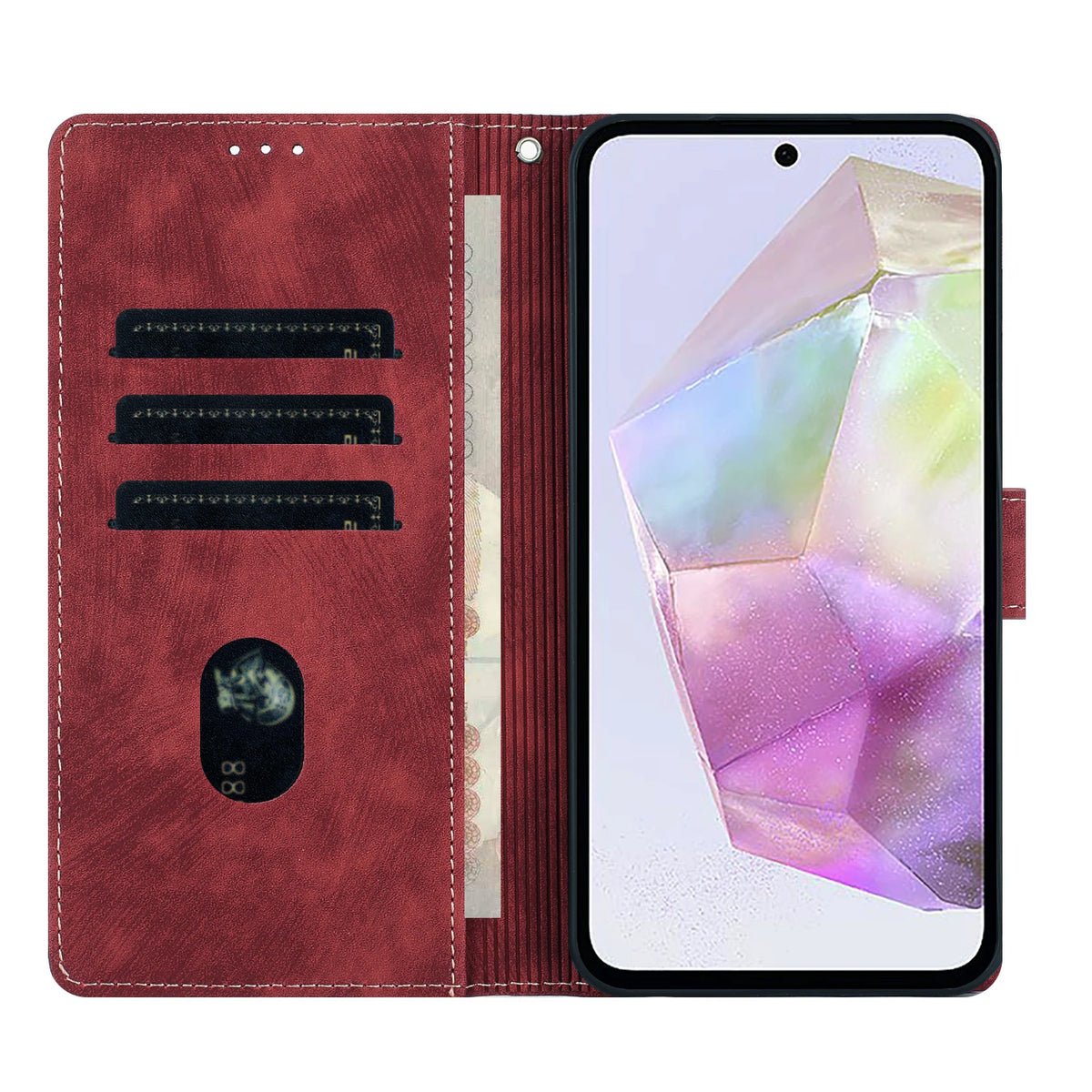 Mandala Wallet Case Galaxy S20-S26, side angle