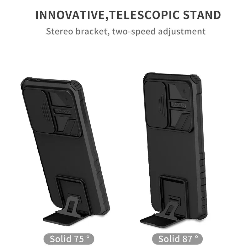 PureGuardCases Armor Case with Sliding Camera Cover for Samsung Galaxy