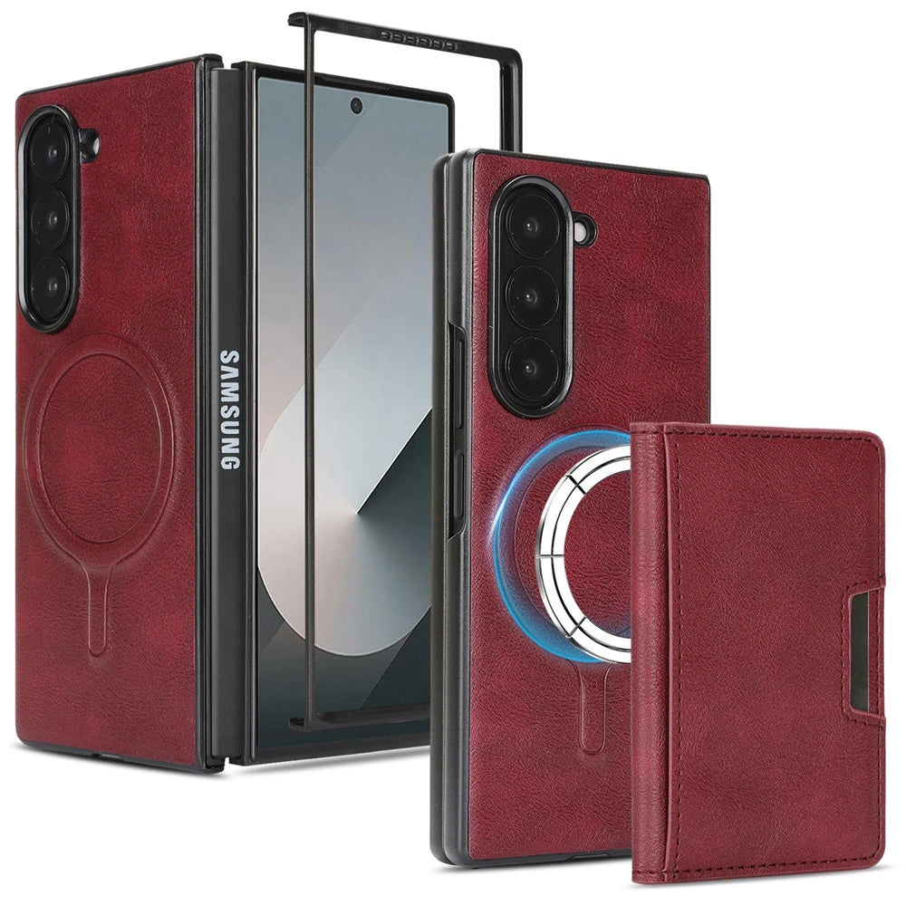PureGuardCases 2-in-1 Magnetic Wallet Case for Samsung Galaxy Z Fold