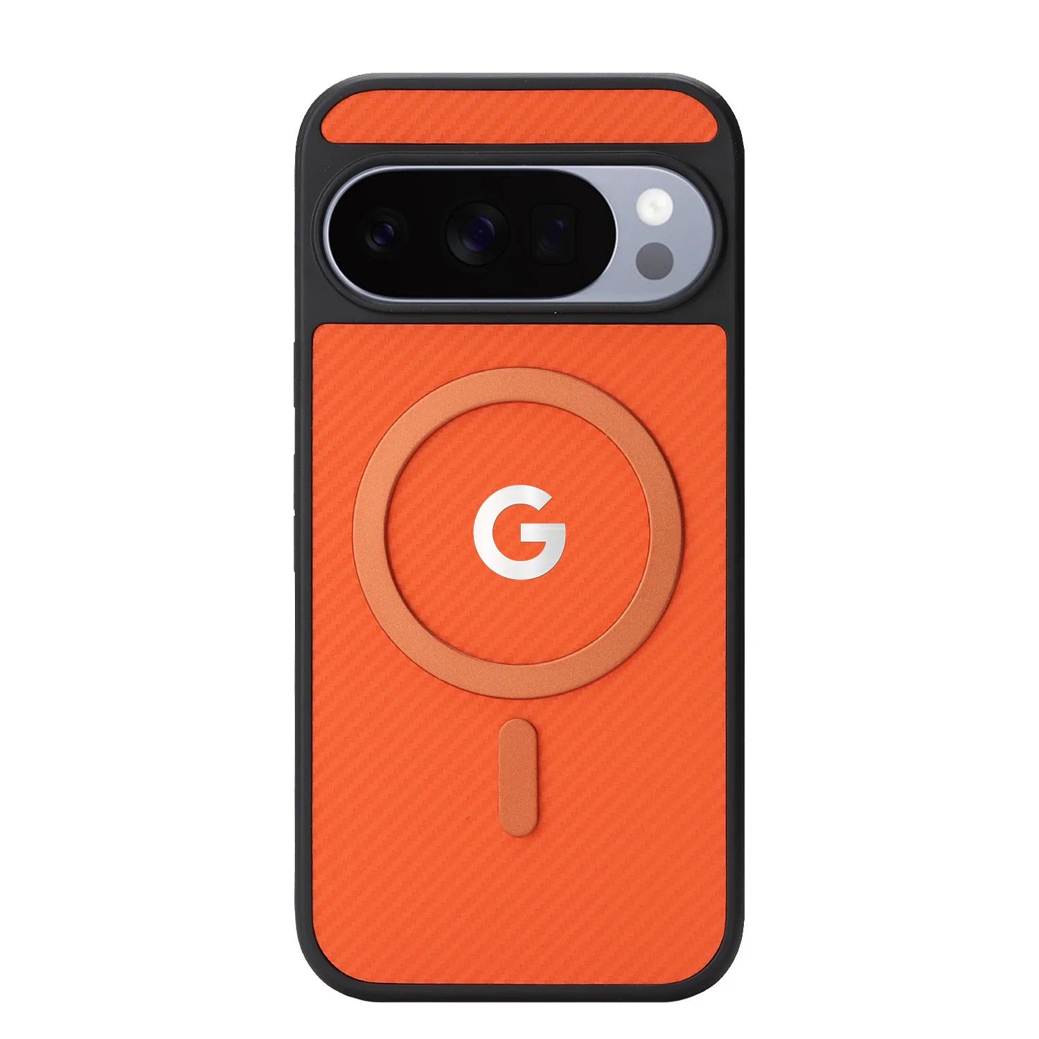PureGuardCases Carbon Fiber Magnetic Leather Case for Google Pixel