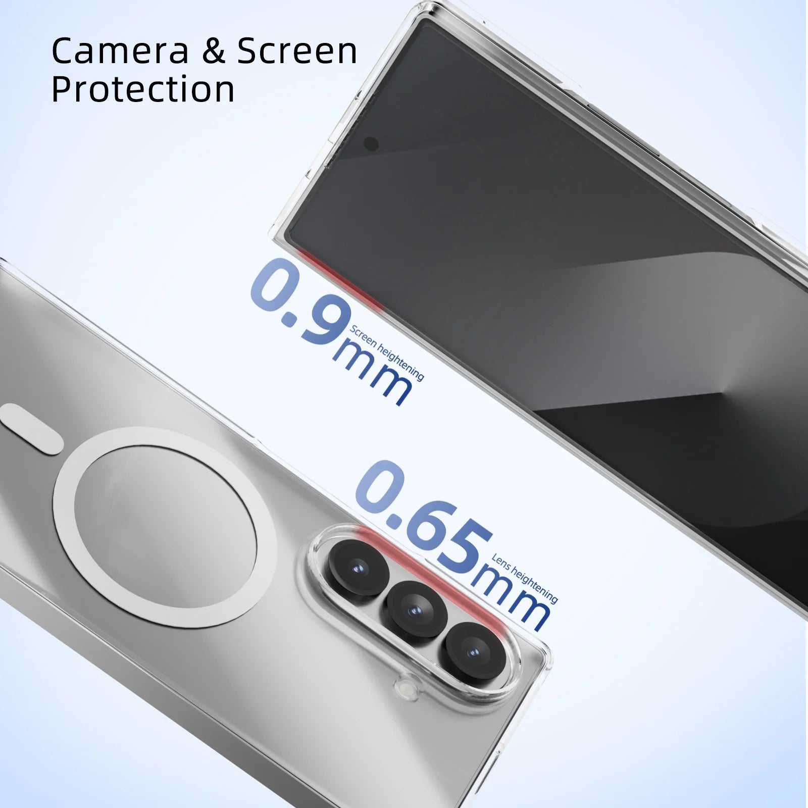 PureGuardCases Clear Magnetic Armor Case for Samsung Galaxy Z Fold