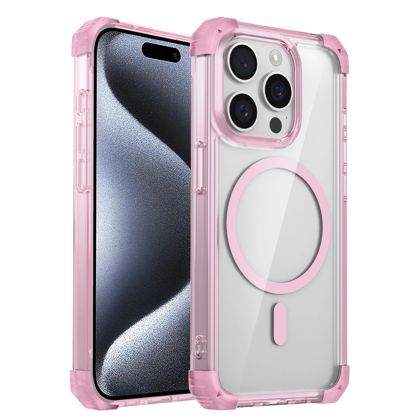PureGuardCases Luxury Clear Armor iPhone Case – MagSafe Shockproof Magnetic Cover