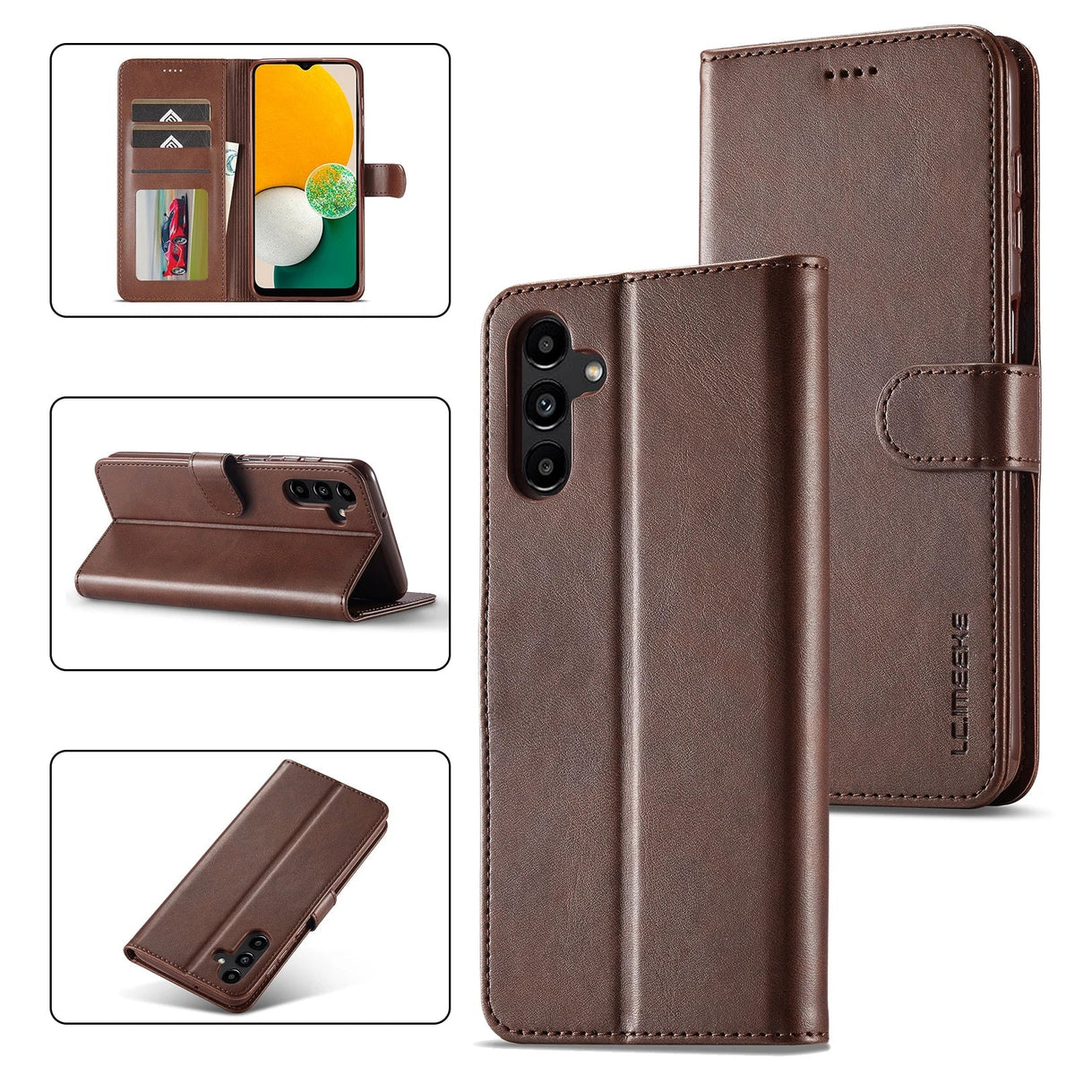 Flip Card Wallet Case Galaxy A, front & back