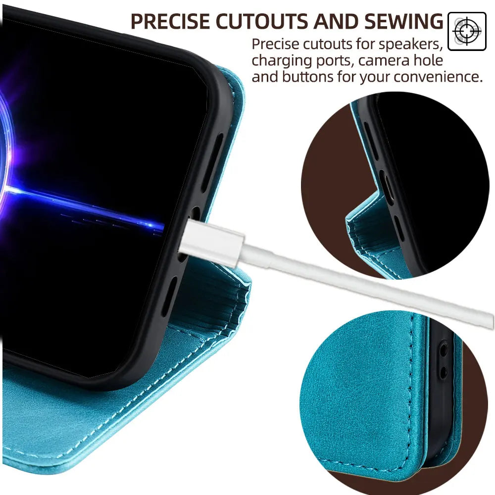 PureGuardCases Business Magnetic Leather Wallet Case for Google Pixel