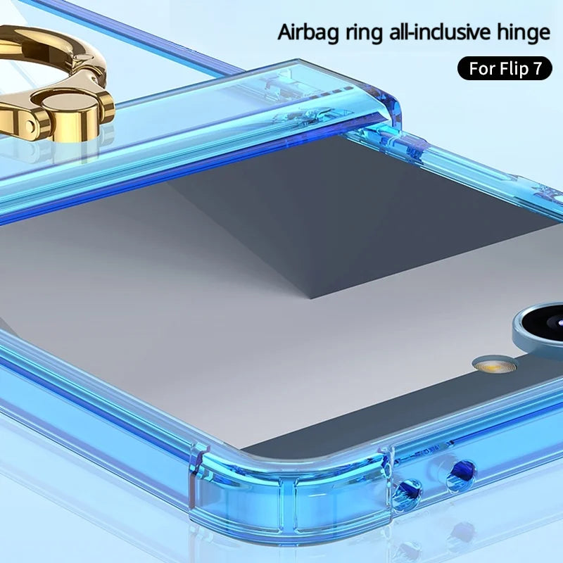 Ring Holder Hinge Clear Case for Samsung Galaxy Z Flip 7-5 - Product View 5