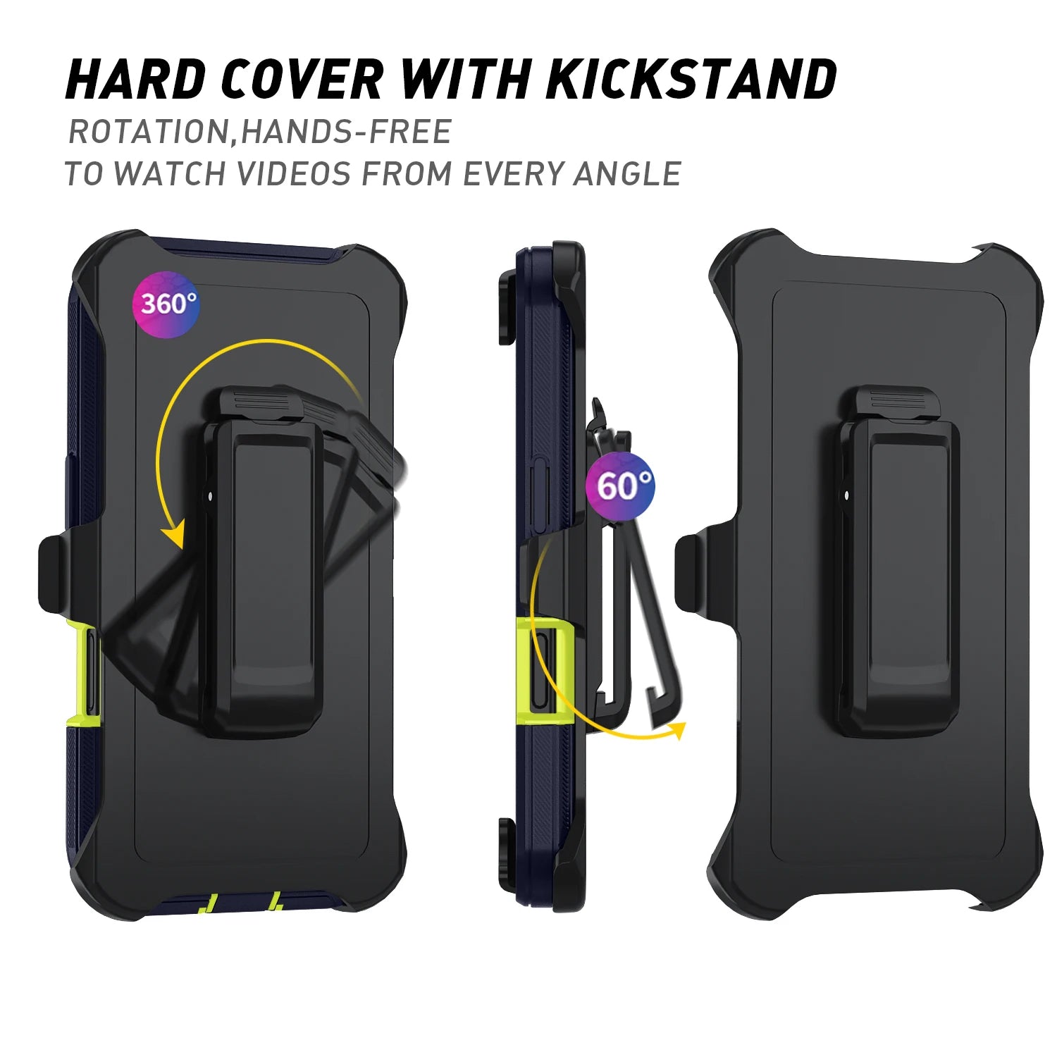 PureGuardCases Military Armor Kickstand Case for Samsung Galaxy