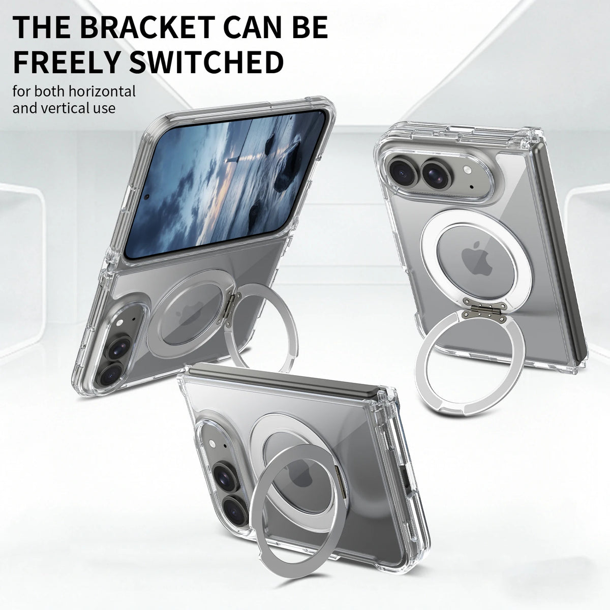 Clear 360 Ring Case iPhone Duo, bezel view