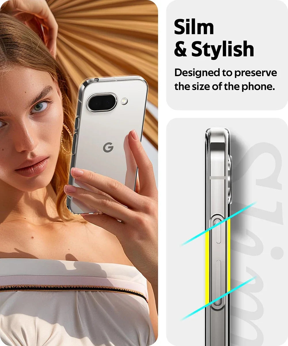 PureGuardCases Clear Shockproof Silicone Case for Google Pixel