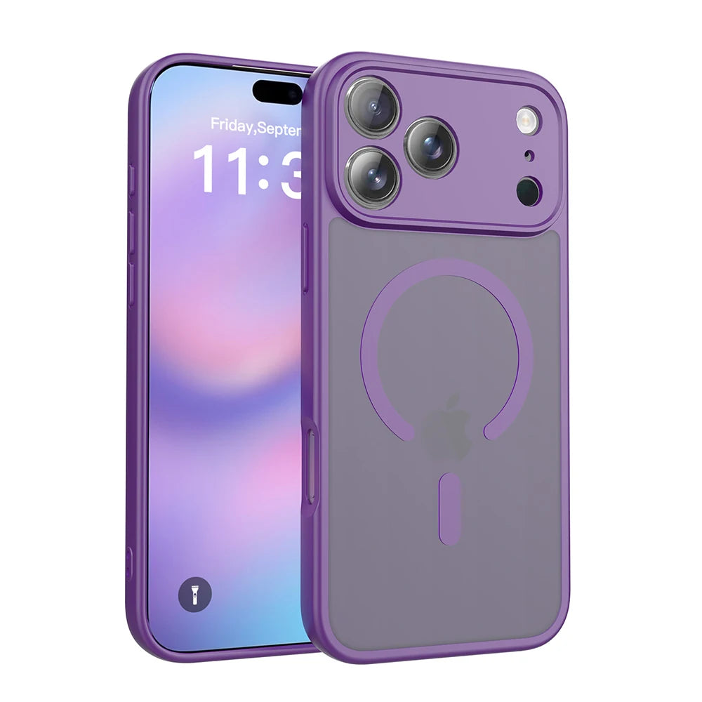 PureGuardCases Matte Translucent iPhone Case – MagSafe Shockproof Cover