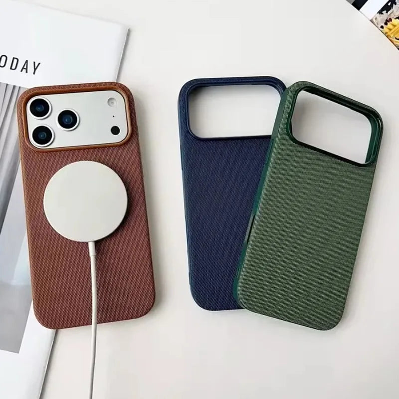 PureGuardCases Woven MagSafe iPhone Case – Premium Magnetic Protective Cover