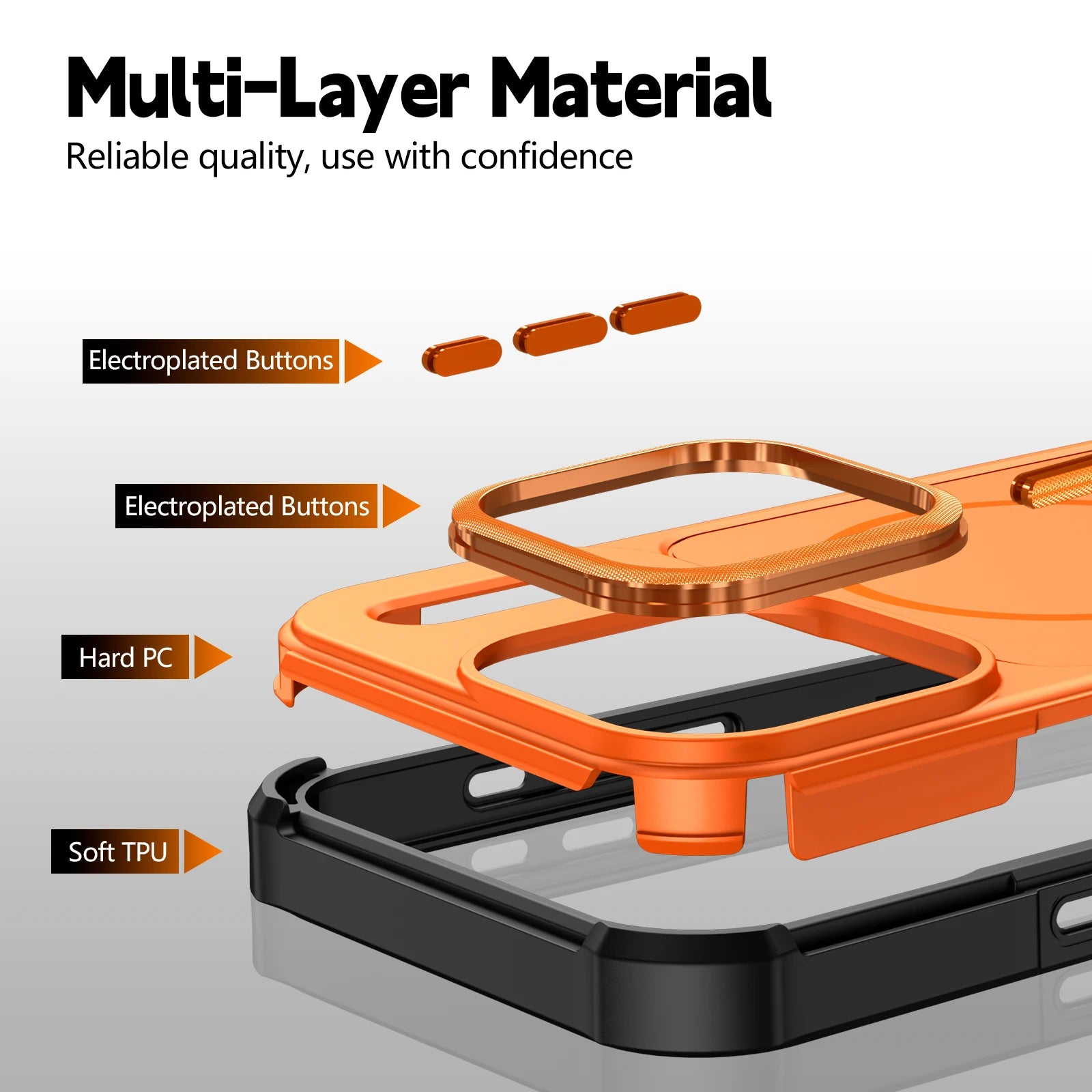 PureGuardCases Heavy Duty Rugged iPhone Case – MagSafe Shockproof Matte Cover