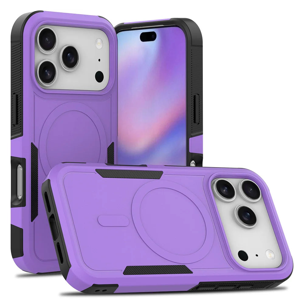 PureGuardCases Rugged Magnetic iPhone Case – MagSafe Shockproof Cover