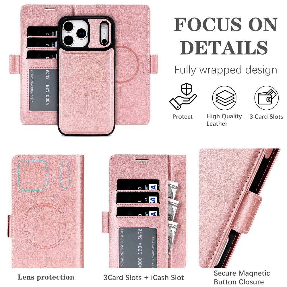 2-in-1 MagSafe Wallet for iPhone, MagSafe ring