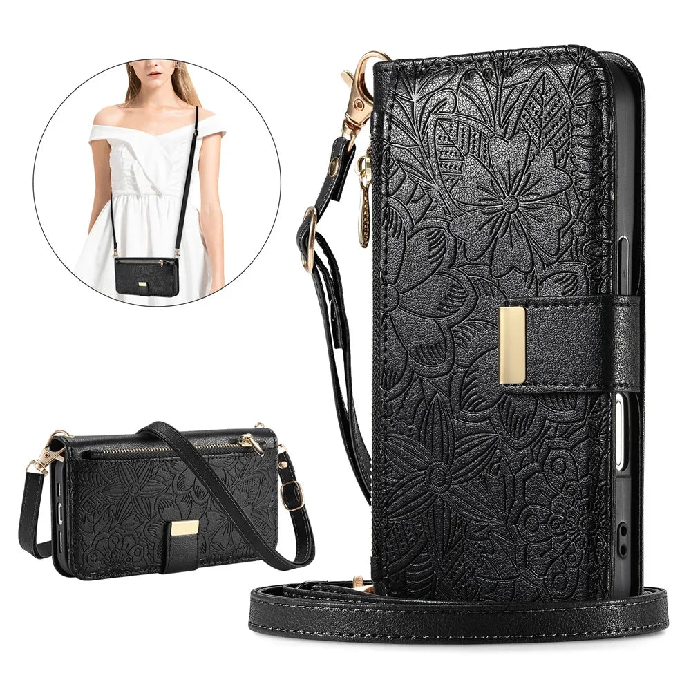 Zipper Crossbody Case iPhone 18 Pro/Max, Black