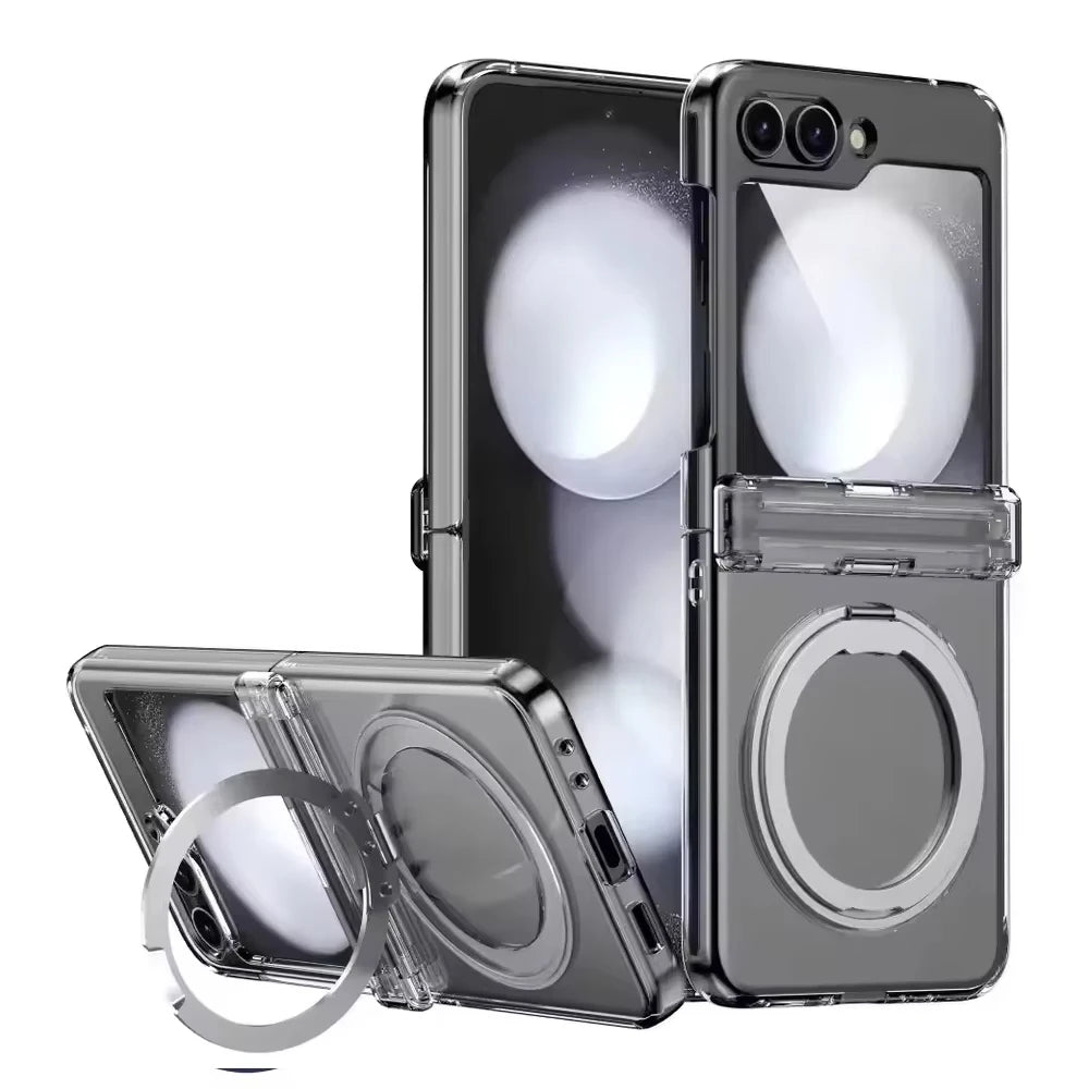 PureGuardCases Magnetic Armor Case with Hinge Protection for Samsung Galaxy Z Flip