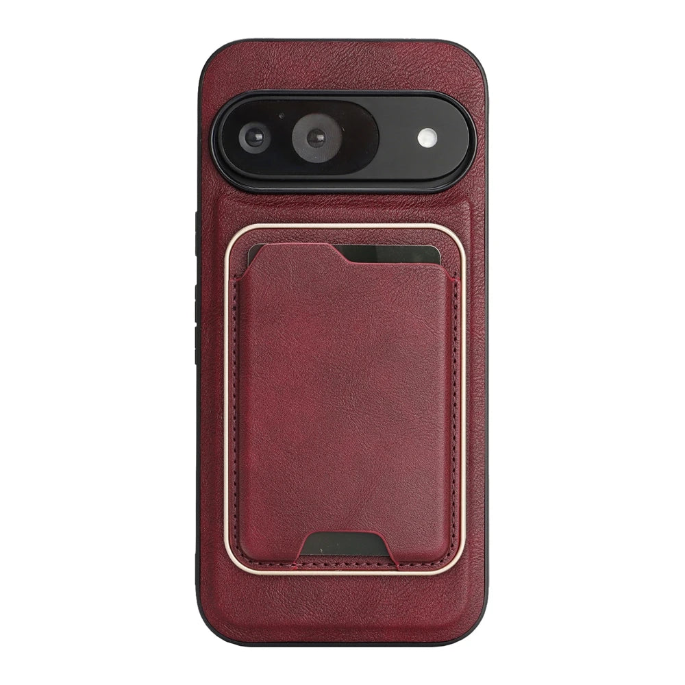 PureGuardCases 2-in-1 Magnetic Leather Wallet Case for Google Pixel