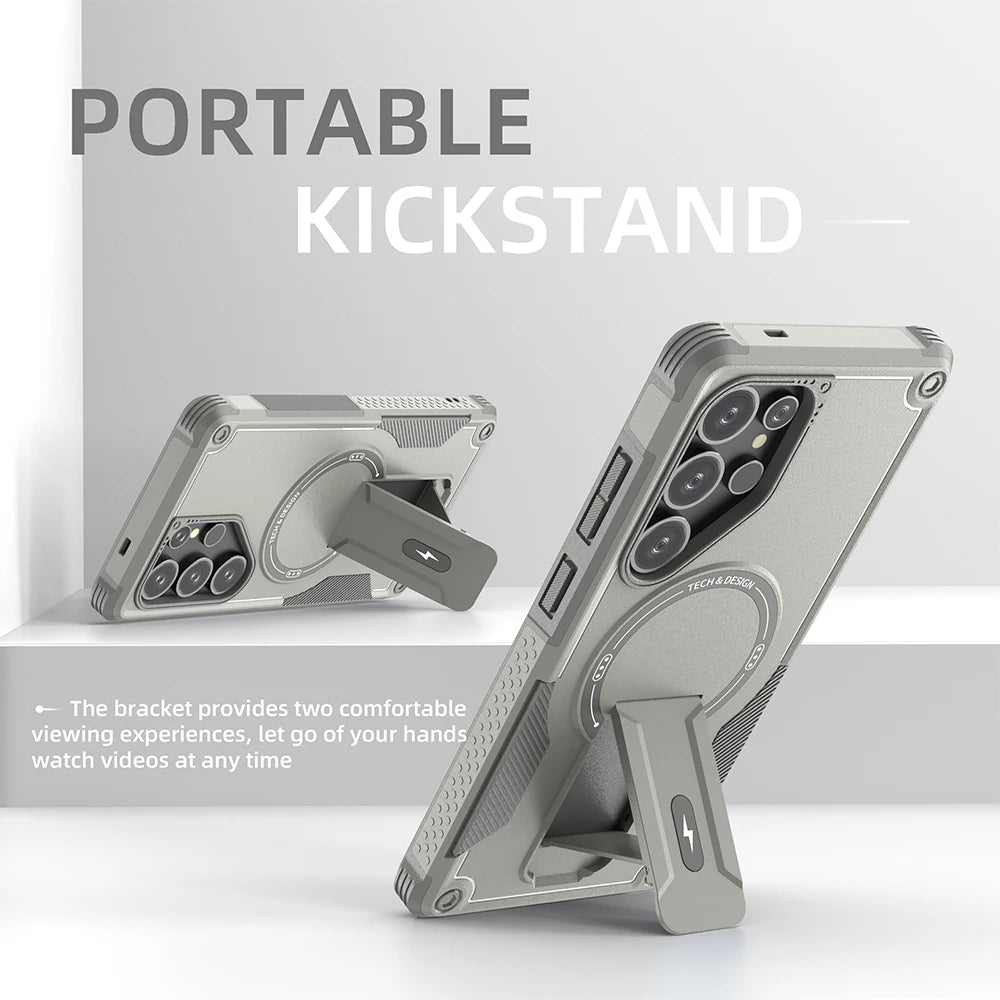 Fold Stand Armor Case Galaxy S & A, MagSafe ring