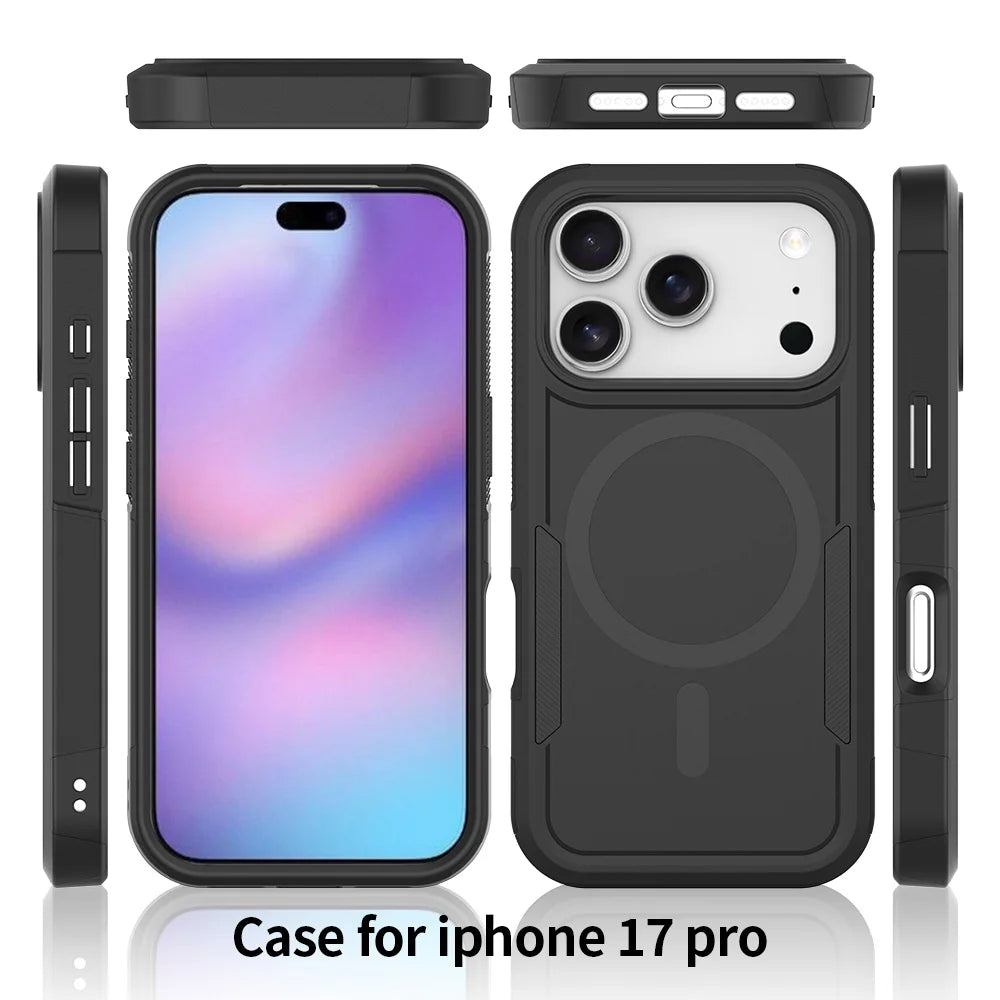PureGuardCases Rugged Magnetic iPhone Case – MagSafe Shockproof Cover
