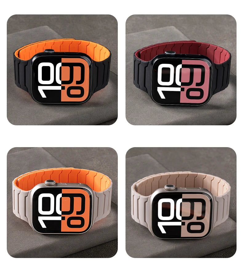 PureGuardCases Magnetic Silicone Band for Apple Watch