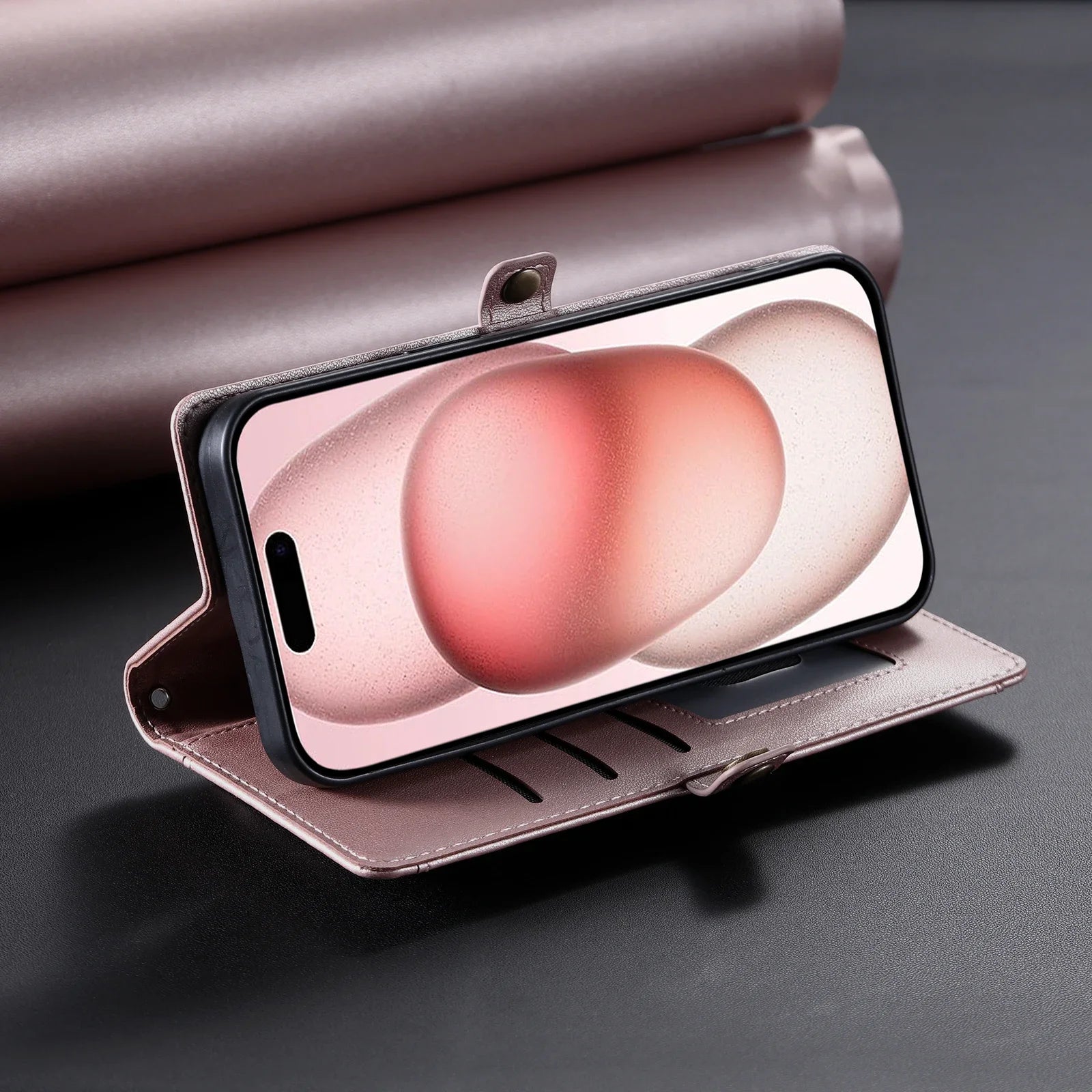 PureGuardCases Crossbody Leather Wallet iPhone Case – Card Pocket Shoulder Cover