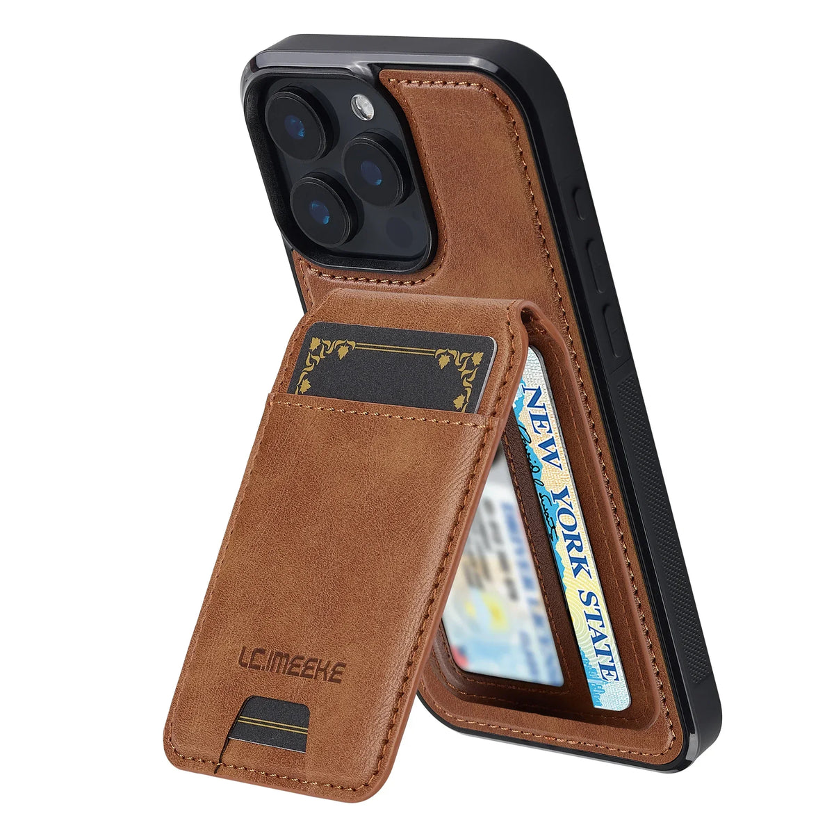 2-in-1 Detachable MagSafe Leather Flip Wallet Case for iPhone 11-18 - Product View 9