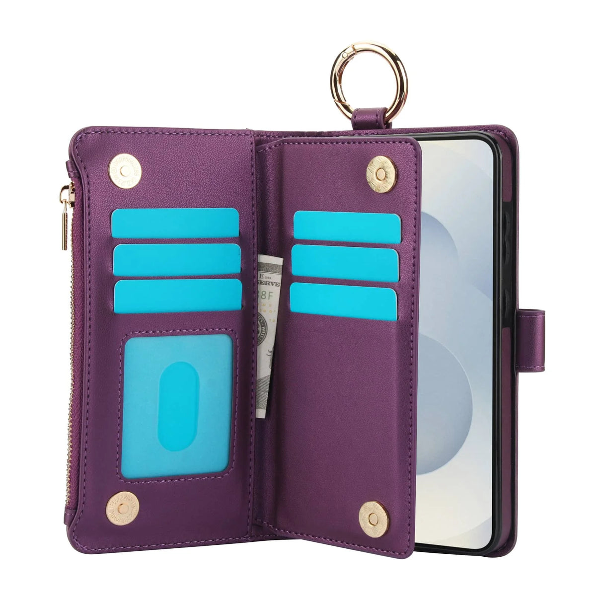 RFID Zipper Case Galaxy S26, Deep Purple