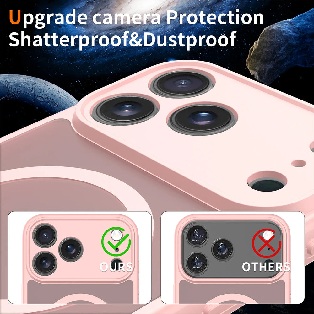 PureGuardCases Matte Translucent iPhone Case – MagSafe Shockproof Cover